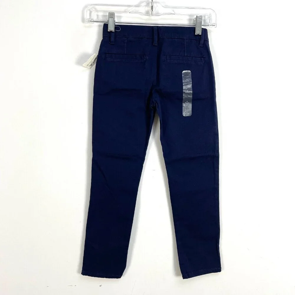 Gap Kids Girls‎ 6 Regular Skinny Chino Stretch Navy Pants School Uniform Preppy